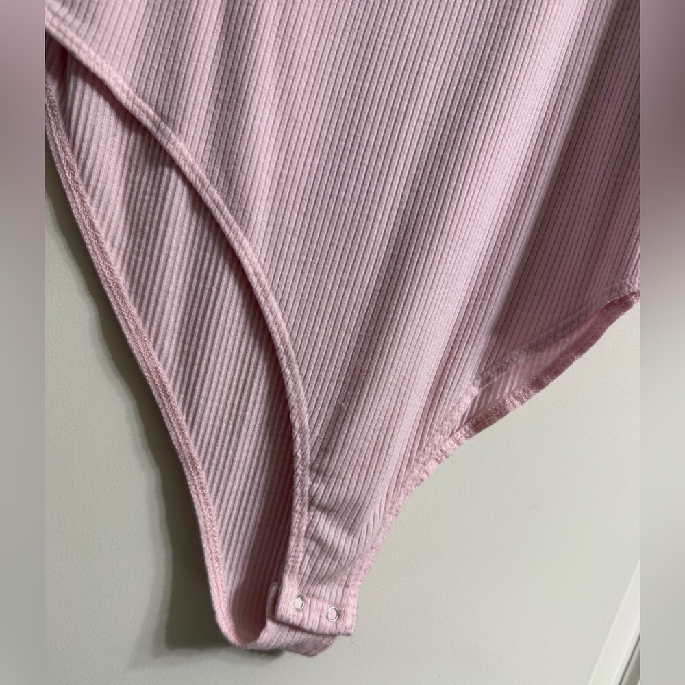 Pink Ribbed Body Suit - Picture 3 of 4
